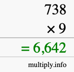 How to calculate 738 times 9 using long multiplication How to calculate 738 times 9 using long multiplication