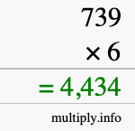 How to calculate 739 times 6 using long multiplication How to calculate 739 times 6 using long multiplication