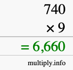 How to calculate 740 times 9 using long multiplication How to calculate 740 times 9 using long multiplication