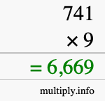 How to calculate 741 times 9 using long multiplication How to calculate 741 times 9 using long multiplication