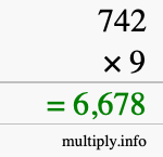How to calculate 742 times 9 using long multiplication How to calculate 742 times 9 using long multiplication