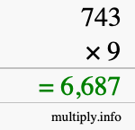 How to calculate 743 times 9 using long multiplication How to calculate 743 times 9 using long multiplication