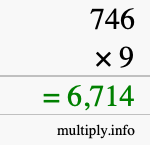 How to calculate 746 times 9 using long multiplication How to calculate 746 times 9 using long multiplication