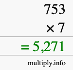 How to calculate 753 times 7 using long multiplication How to calculate 753 times 7 using long multiplication