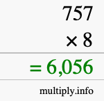 How to calculate 757 times 8 using long multiplication How to calculate 757 times 8 using long multiplication