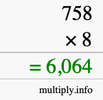 How to calculate 758 times 8 using long multiplication How to calculate 758 times 8 using long multiplication