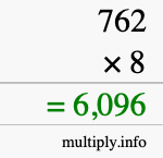 How to calculate 762 times 8 using long multiplication How to calculate 762 times 8 using long multiplication
