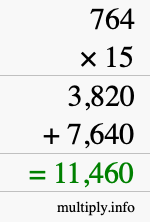 How to calculate 764 times 15 using long multiplication How to calculate 764 times 15 using long multiplication