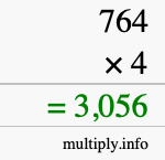 How to calculate 764 times 4 using long multiplication How to calculate 764 times 4 using long multiplication
