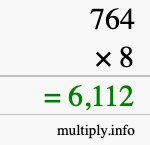 How to calculate 764 times 8 using long multiplication How to calculate 764 times 8 using long multiplication