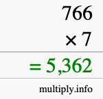 How to calculate 766 times 7 using long multiplication How to calculate 766 times 7 using long multiplication