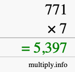 How to calculate 771 times 7 using long multiplication How to calculate 771 times 7 using long multiplication