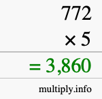 How to calculate 772 times 5 using long multiplication How to calculate 772 times 5 using long multiplication