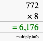 How to calculate 772 times 8 using long multiplication How to calculate 772 times 8 using long multiplication