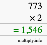 How to calculate 773 times 2 using long multiplication How to calculate 773 times 2 using long multiplication