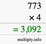 How to calculate 773 times 4 using long multiplication How to calculate 773 times 4 using long multiplication