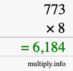How to calculate 773 times 8 using long multiplication How to calculate 773 times 8 using long multiplication