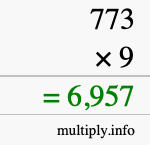 How to calculate 773 times 9 using long multiplication How to calculate 773 times 9 using long multiplication