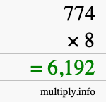 How to calculate 774 times 8 using long multiplication How to calculate 774 times 8 using long multiplication