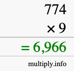 How to calculate 774 times 9 using long multiplication How to calculate 774 times 9 using long multiplication