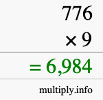 How to calculate 776 times 9 using long multiplication How to calculate 776 times 9 using long multiplication