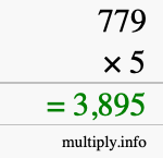 How to calculate 779 times 5 using long multiplication How to calculate 779 times 5 using long multiplication