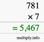 How to calculate 781 times 7 using long multiplication How to calculate 781 times 7 using long multiplication