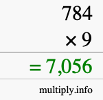 How to calculate 784 times 9 using long multiplication How to calculate 784 times 9 using long multiplication