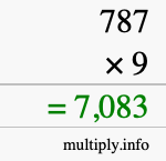 How to calculate 787 times 9 using long multiplication How to calculate 787 times 9 using long multiplication