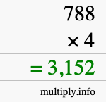 How to calculate 788 times 4 using long multiplication How to calculate 788 times 4 using long multiplication