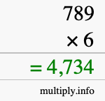 How to calculate 789 times 6 using long multiplication How to calculate 789 times 6 using long multiplication