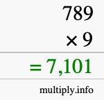 How to calculate 789 times 9 using long multiplication How to calculate 789 times 9 using long multiplication