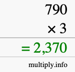 How to calculate 790 times 3 using long multiplication How to calculate 790 times 3 using long multiplication