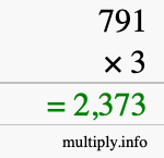 How to calculate 791 times 3 using long multiplication How to calculate 791 times 3 using long multiplication