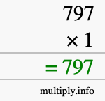 How to calculate 797 times 1 using long multiplication How to calculate 797 times 1 using long multiplication