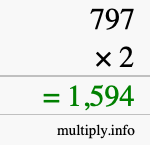 How to calculate 797 times 2 using long multiplication How to calculate 797 times 2 using long multiplication