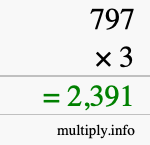 How to calculate 797 times 3 using long multiplication How to calculate 797 times 3 using long multiplication