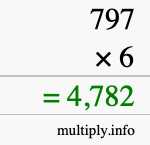 How to calculate 797 times 6 using long multiplication How to calculate 797 times 6 using long multiplication