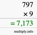 How to calculate 797 times 9 using long multiplication How to calculate 797 times 9 using long multiplication