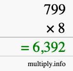 How to calculate 799 times 8 using long multiplication How to calculate 799 times 8 using long multiplication