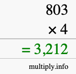 How to calculate 803 times 4 using long multiplication How to calculate 803 times 4 using long multiplication