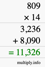 How to calculate 809 times 14 using long multiplication How to calculate 809 times 14 using long multiplication