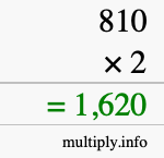 How to calculate 810 times 2 using long multiplication How to calculate 810 times 2 using long multiplication