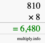 How to calculate 810 times 8 using long multiplication How to calculate 810 times 8 using long multiplication