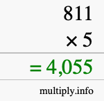 How to calculate 811 times 5 using long multiplication How to calculate 811 times 5 using long multiplication