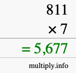 How to calculate 811 times 7 using long multiplication How to calculate 811 times 7 using long multiplication