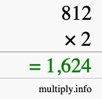 How to calculate 812 times 2 using long multiplication How to calculate 812 times 2 using long multiplication