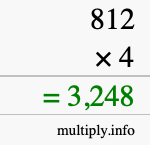 How to calculate 812 times 4 using long multiplication How to calculate 812 times 4 using long multiplication