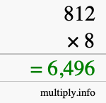 How to calculate 812 times 8 using long multiplication How to calculate 812 times 8 using long multiplication