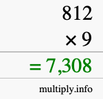 How to calculate 812 times 9 using long multiplication How to calculate 812 times 9 using long multiplication